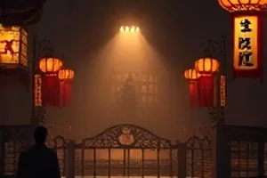 《雾港来信》横版剧照,雨夜港口与递信人的背影