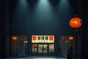 《城市微光》横版剧照，凌晨环卫车驶过高架桥